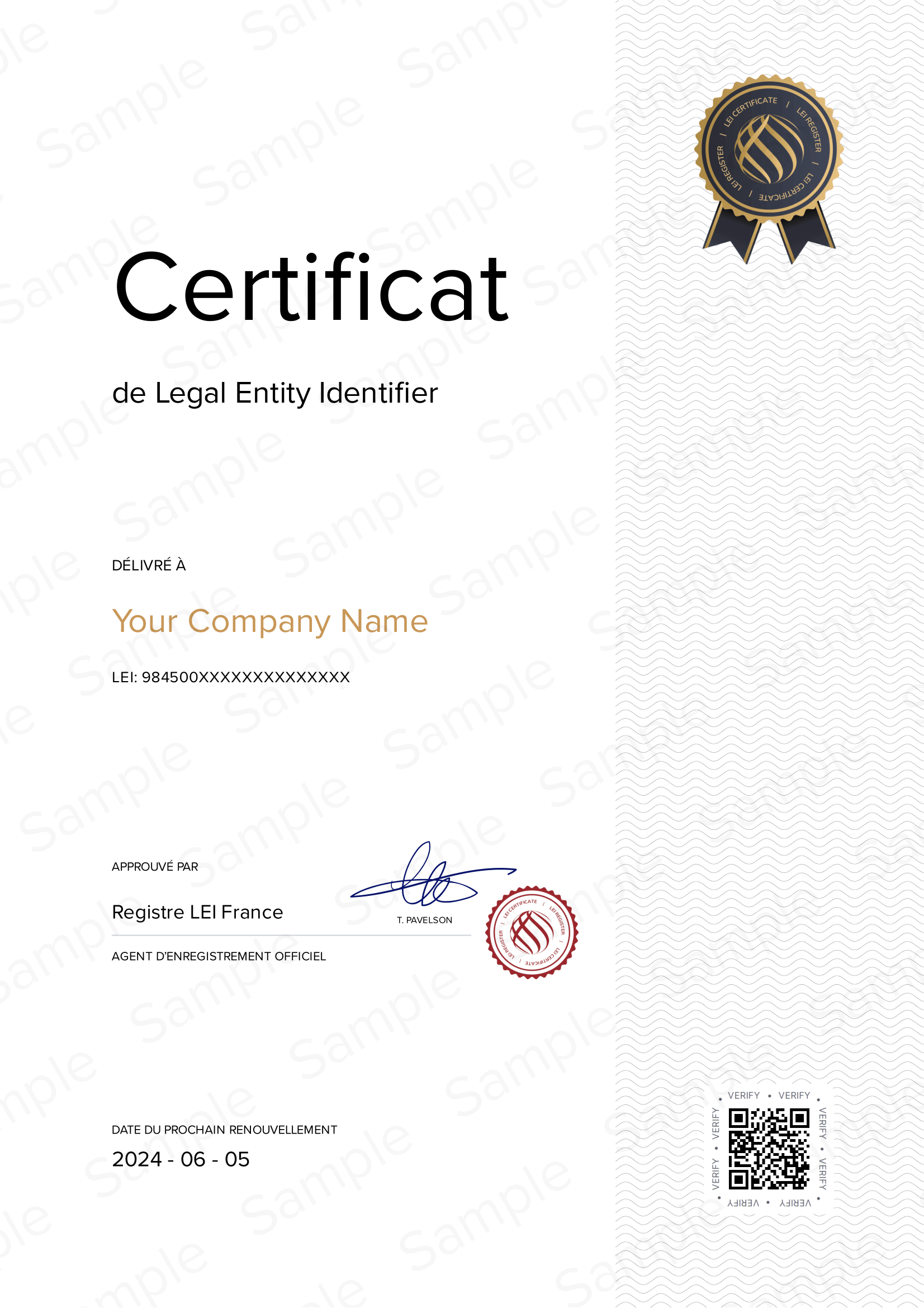LEI Certificate